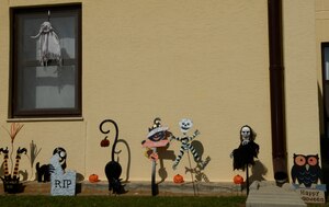 A house is decorated for Halloween Oct. 7, 2014, at Incirlik Air Base, Turkey in family housing. Residents are encouraged to decorate their housing but are reminded to follow guidelines in place for family housing and unaccompanied housing. (U.S. Air Force photo by Staff Sgt. Caleb Pierce/Released)
