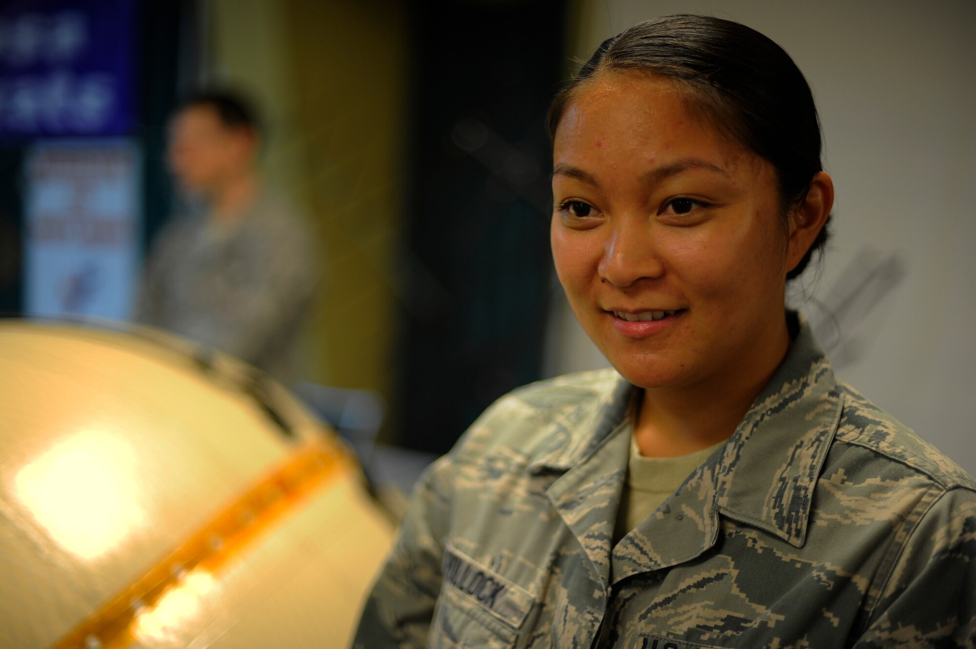 Airman 1st Class Theresa Pollock, 1st Special Operations Communications Squadron cyber systems operator, acts as a representative for the 1st Special Operations Wing during the 2014 Northwest Florida Tri-County Fair at the Fort Walton Beach Fairgrounds in Fort Walton Beach, Fla., Oct. 2, 2014. The 1st SOW participated in the fair by providing informational booths to inform the public about Hurlburt Field’s mission. (U.S. Air Force photo/Staff Sgt. Sarah Hanson)