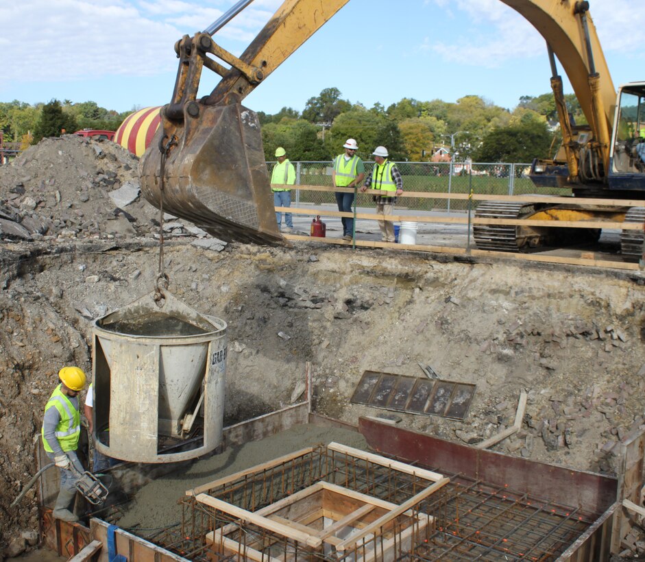 Concrete work on Davenport Interceptor Sewer