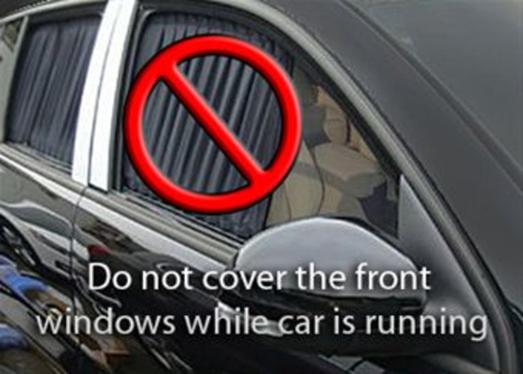 Okinawa Prefectural Police are issuing tickets to vehicle operators who have curtains, sunshades, towels, clothes, etc; covering or blocking front seat windows or front windshield of vehicles while the vehicle is running on Okinawa, Japan. The fine for large and medium size vehicles is 7000 yen and the fine for standard vehicles is 6000 yen. This will also add one point to a driver’s license. 