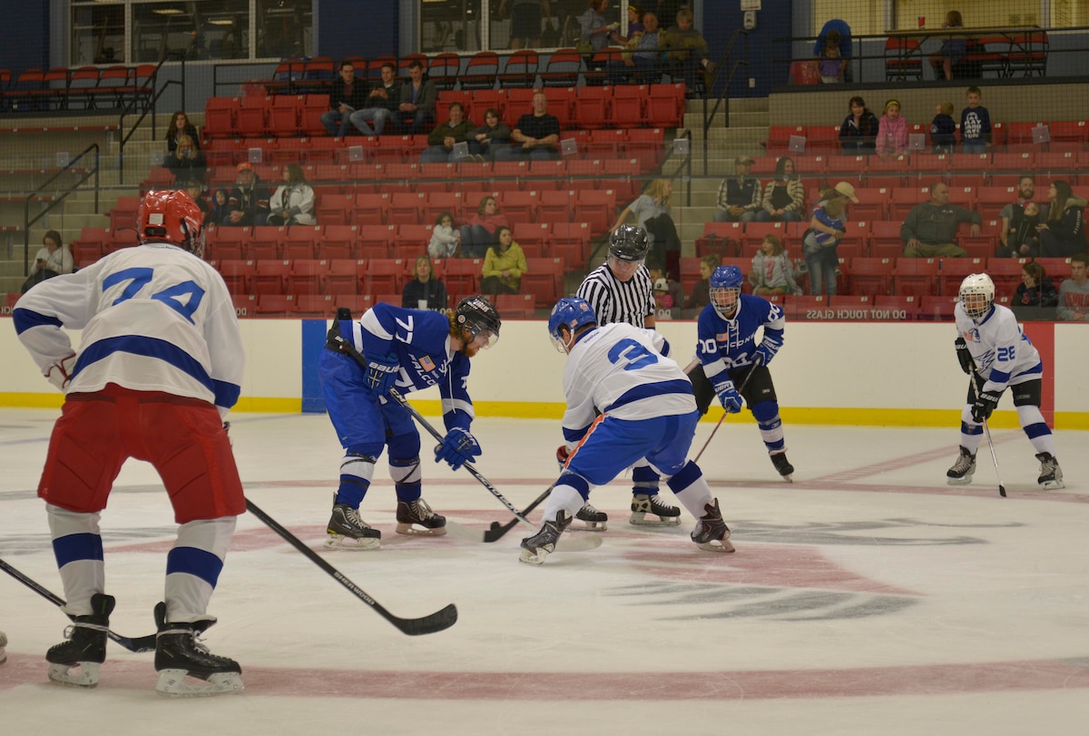 Leadership coaches Blue vs. White Fairchild hockey teams