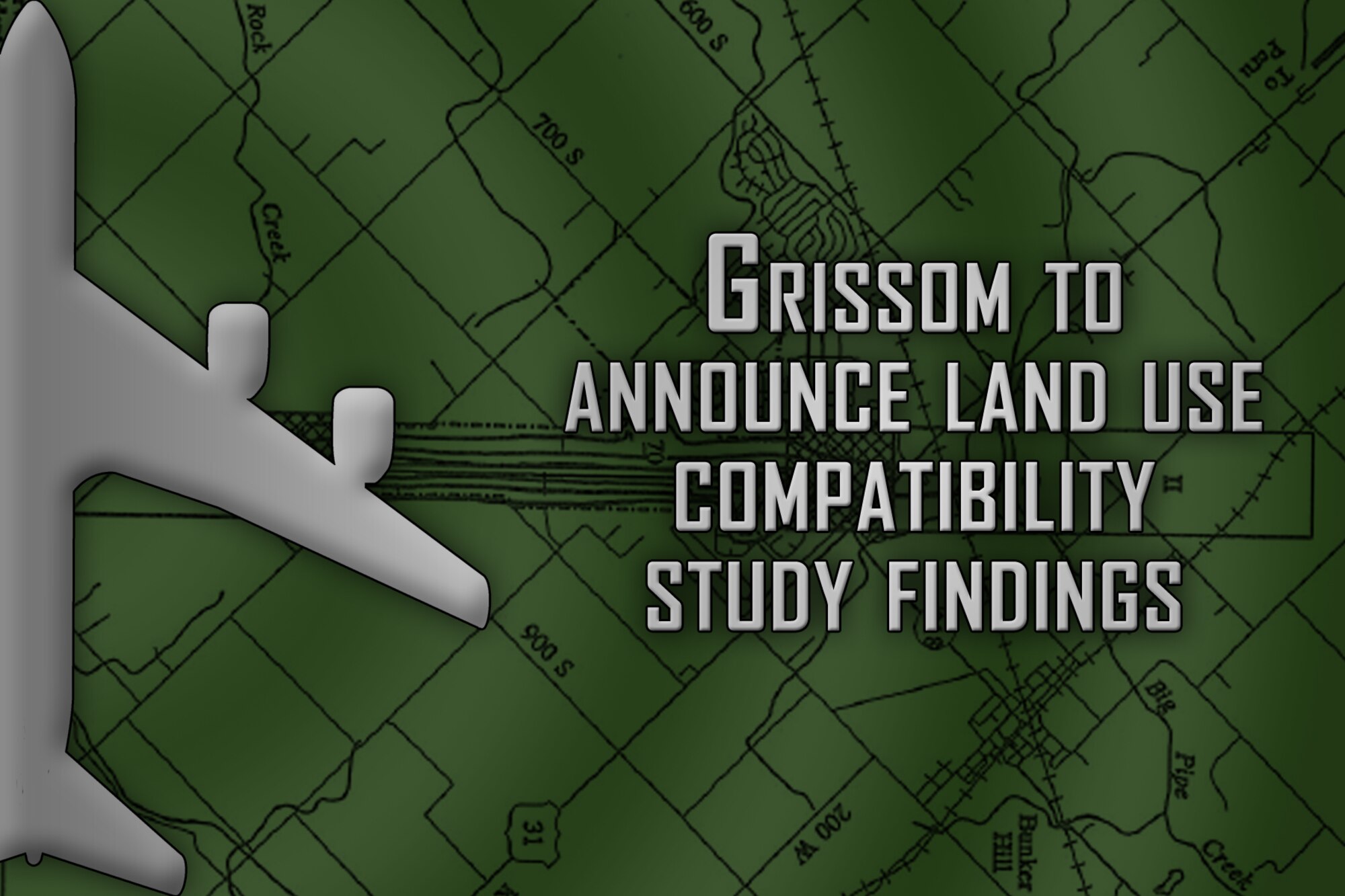 Grissom will announce the findings of an air installation compatible use zone, or AICUZ, study during a public meeting at the Miami County Economic Development Authority building located just outside the base on Oct 23, 2014, at 7 p.m. The public meeting will introduce the AICUZ program, the study's methodology and results, potential uses of the AICUZ study, and Air Force and community responsibilities for compatible land use. (U.S. Air Force graphic/Tech. Sgt. Mark R. W. Orders-Woempner) 