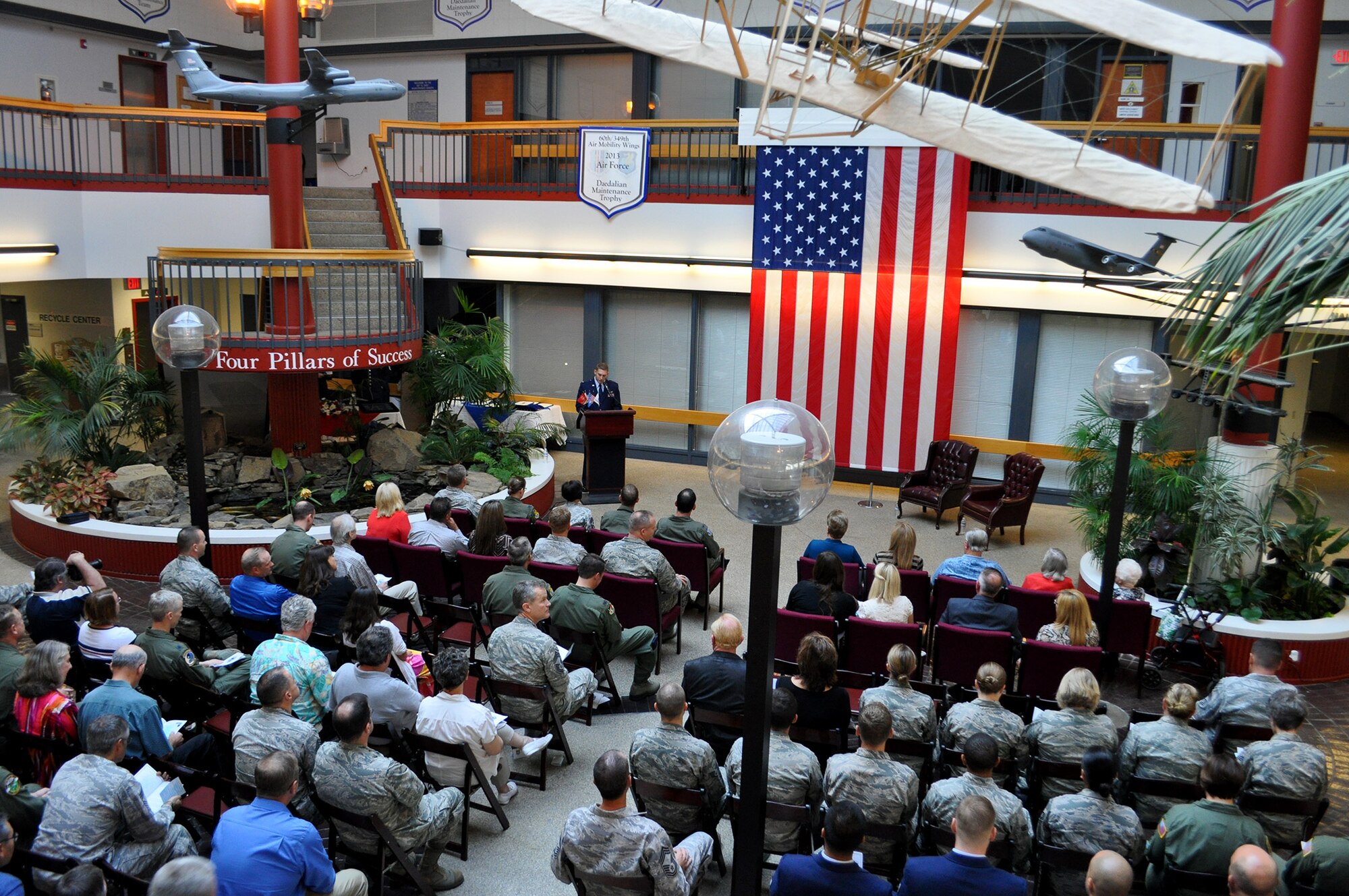 TRAVIS AIR FORCE BASE, Calif. -- The legacy of a flying family at Travis Air Force Base ended Oct. 3, 2014, with the retirement of Chief Master Sgt. Shawn Sanborn, 301st Airlift Squadron loadmaster superintendent. (U.S. Air Force photo/Ellen Hatfield)   