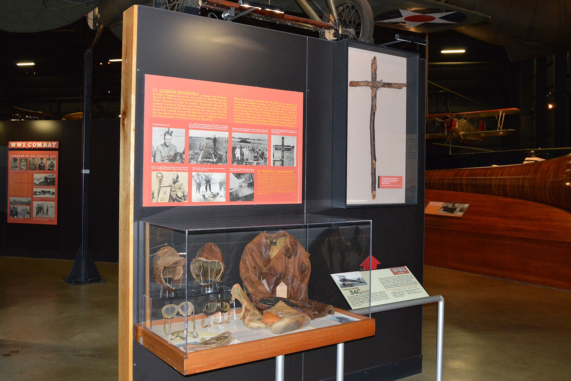 DAYTON, Ohio -- Exhibit featuring Lt. Quentin Roosevelt in the Early Years Gallery at the National Museum of the United States Air Force. (U.S. Air Force photo)     