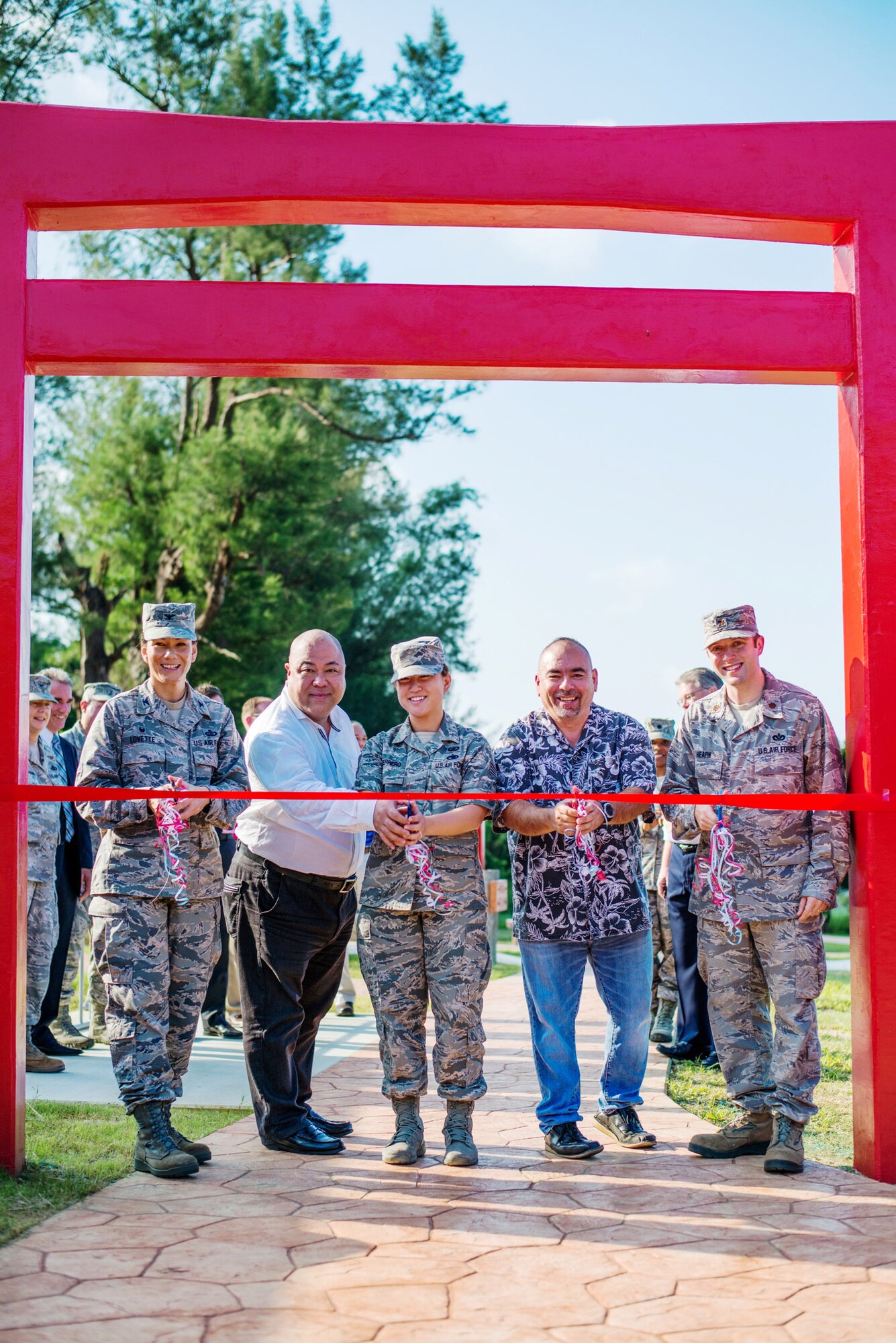 PACAF's first Nature Play Area with multiple play stations was opened in the Marek Park area on Kadena Air Base, Japan, Sept. 30, 2014. This Nature Play Area includes stations for climbing, creating art and digging in the sand. Parents with young children will find a variety of options for creative play in this new 17,000 square foot park. (Photo by Ryan Burger)