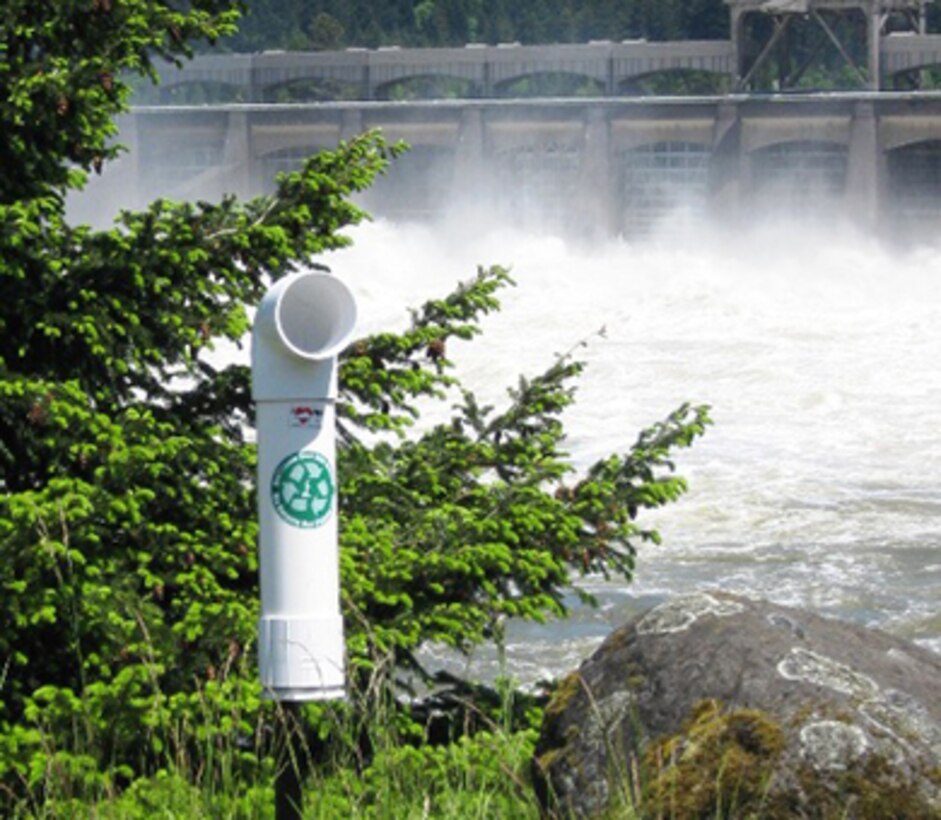 Park rangers at Bonneville Lock and Dam on the Columbia River took recycled fishing line and created new fish habitat. Rangers build structures made from recycled  fishing line and sink the structures in nearby Bass Lake.