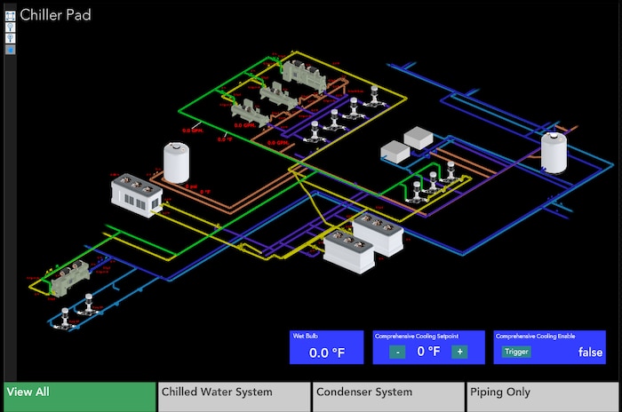 A Screen Shot of a Chilled Water System.