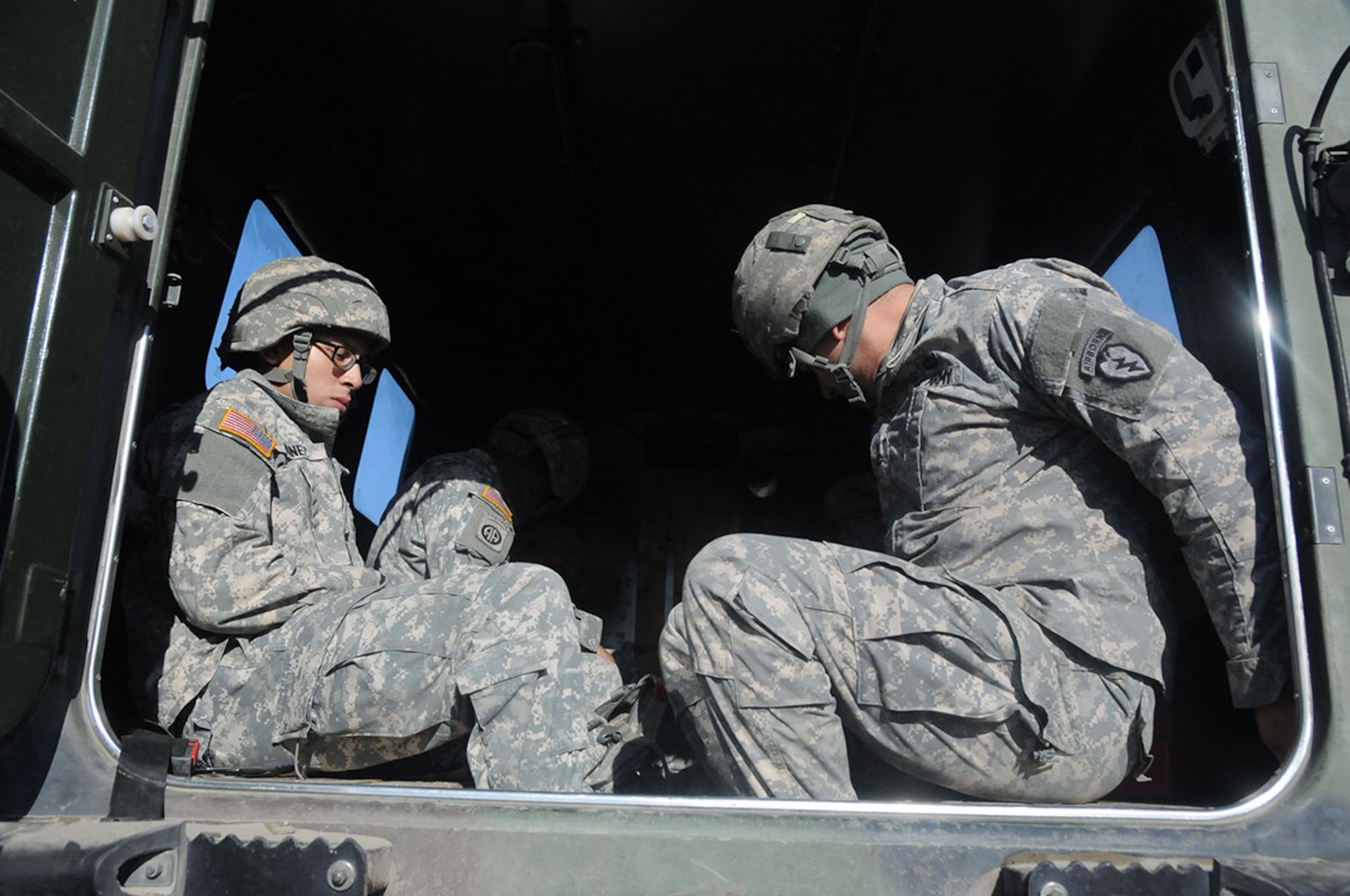 Spartan paratroopers with the 725th Brigade Support Battalion (Airborne), 4th Infantry Brigade Combat Team (Airborne), 25th Infantry Division participate in a small unit support vehicle (SUSV) driver’s training course in preparation for the upcoming winter months at the Malemute Drop Zone at Joint Base Elmendorf-Richardson, Alaska, Oct. 2, 2014.  (U.S. Army photo by Sgt. Brian Ragin)