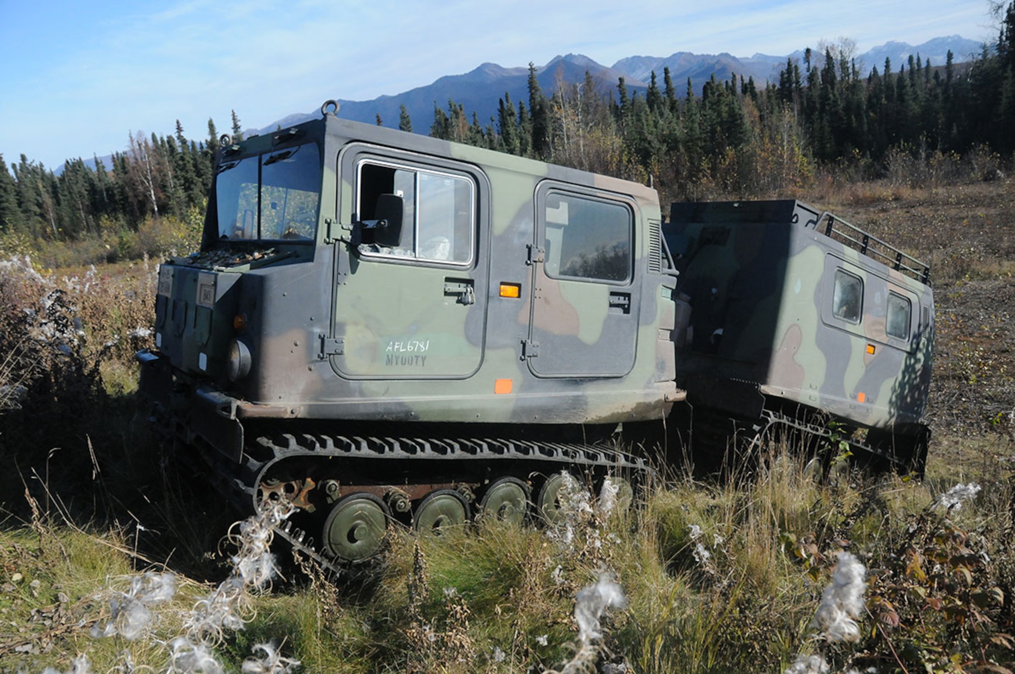A Spartan paratrooper with the 725th Brigade Support Battalion (Airborne), 4th Infantry Brigade Combat Team (Airborne), 25th Infantry Division participates in the driving portion of a small unit support vehicle (SUSV) driver’s training course at the Malemute Drop Zone at Joint Base Elmendorf-Richardson, Alaska, Oct. 2, 2014. (U.S. Army photo by Sgt. Brian Ragin)