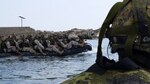 Georgia Guard members with Alpha Company, 2nd Battalion, 121st Infantry Regiment, conduct an amphibious insertion on Lake Erie as part of the Stalwart Guardian training exercise in Toronto, Ontario, Canada, in August, 2014. 