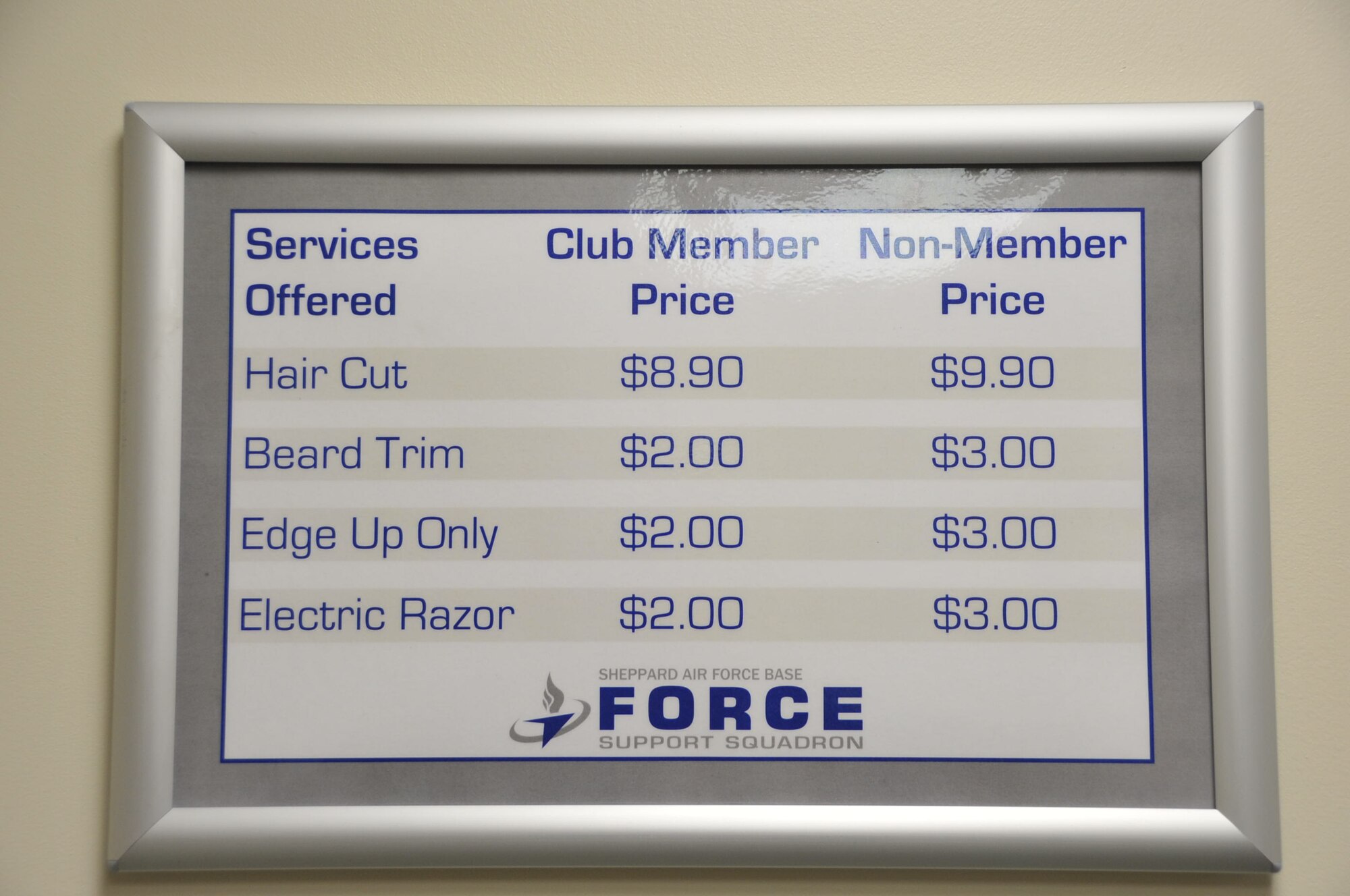 The 80th Flying Training Wing now has its very own barbershop. The location of the new barbershop will be a convenience for members of the 80th FTW since they will no longer have to travel across base for a haircut. (U.S. Air Force photo/Airman 1st Class Robert L. McIlrath)
