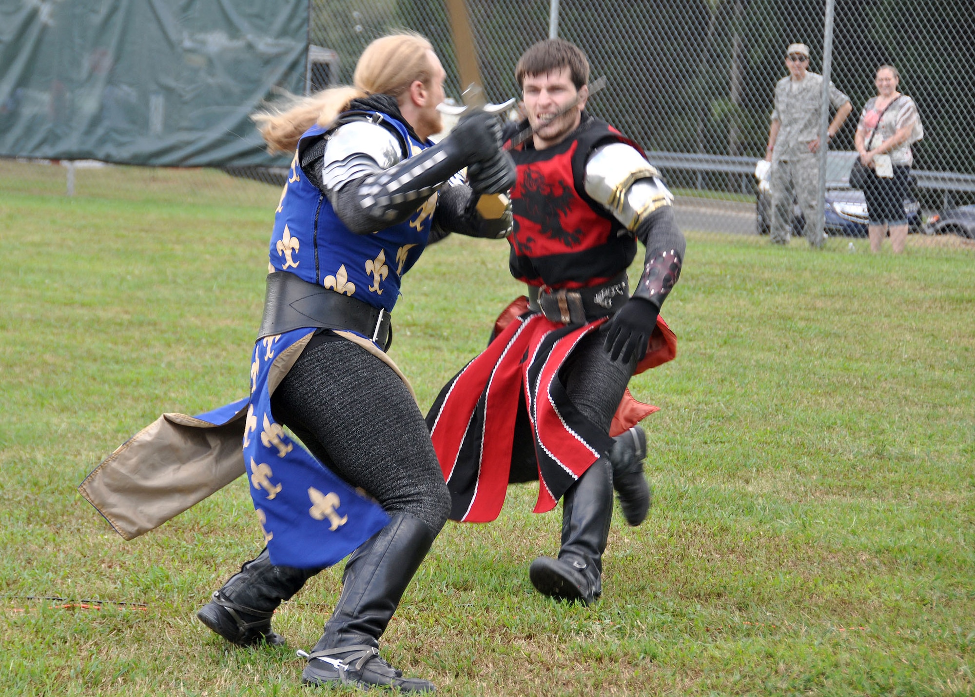 Medieval performance during the annual wing family day Sept. 6, 2014 at Dobbins Air Reserve Base, Ga. Family Day is an opportunity for families to show their thanks and support to reserve members. (U.S. Air Force photo by Staff Sgt. Karla V. Lehman/Released).