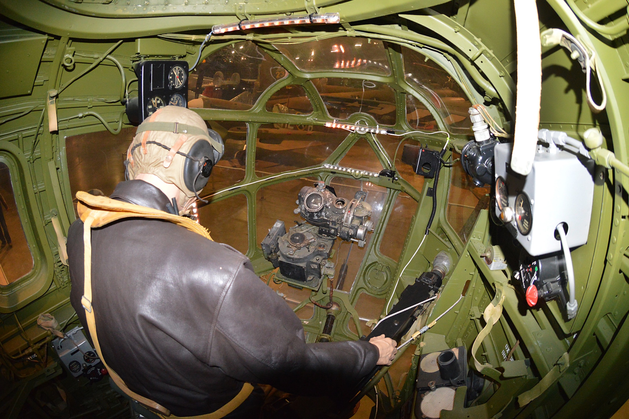 DAYTON, Ohio - Consolidated B-24D bombardier position at the National Museum of the U.S. Air Force. (U.S. Air Force photo)
