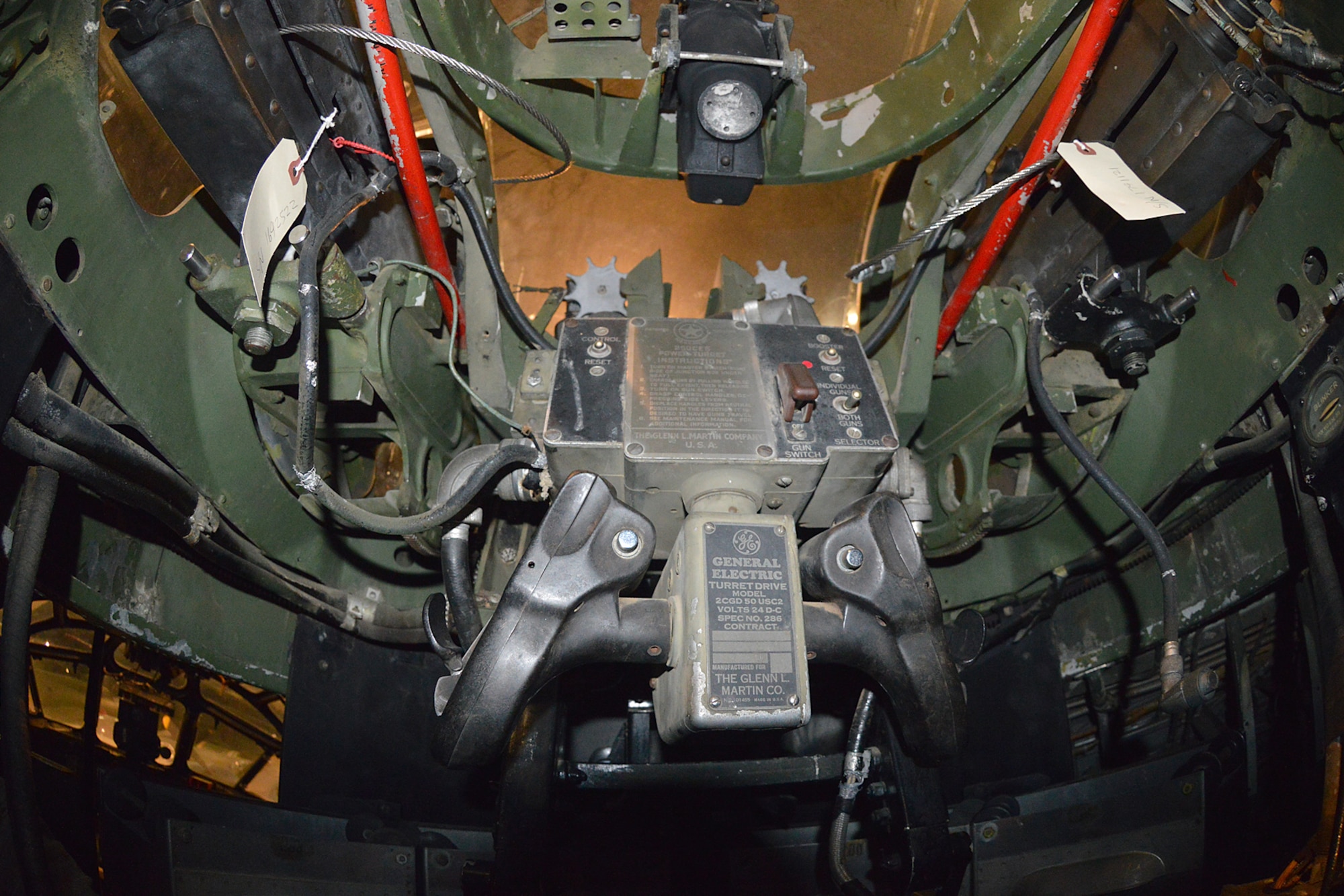 DAYTON, Ohio - Consolidated B-24D top turret position at the National Museum of the U.S. Air Force. (U.S. Air Force photo)
