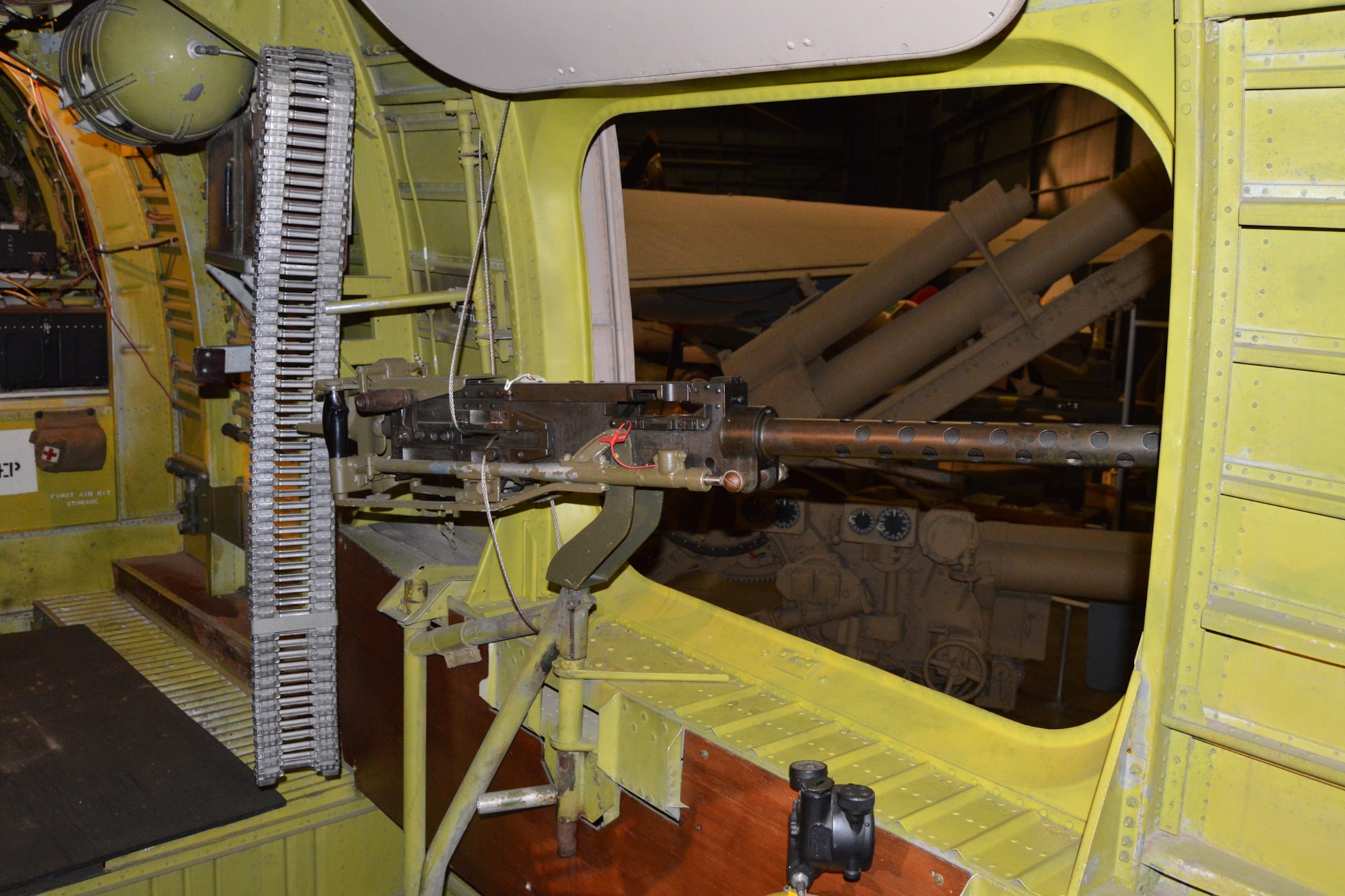 DAYTON, Ohio - Consolidated B-24D waist gunner position at the National Museum of the U.S. Air Force. (U.S. Air Force photo)
