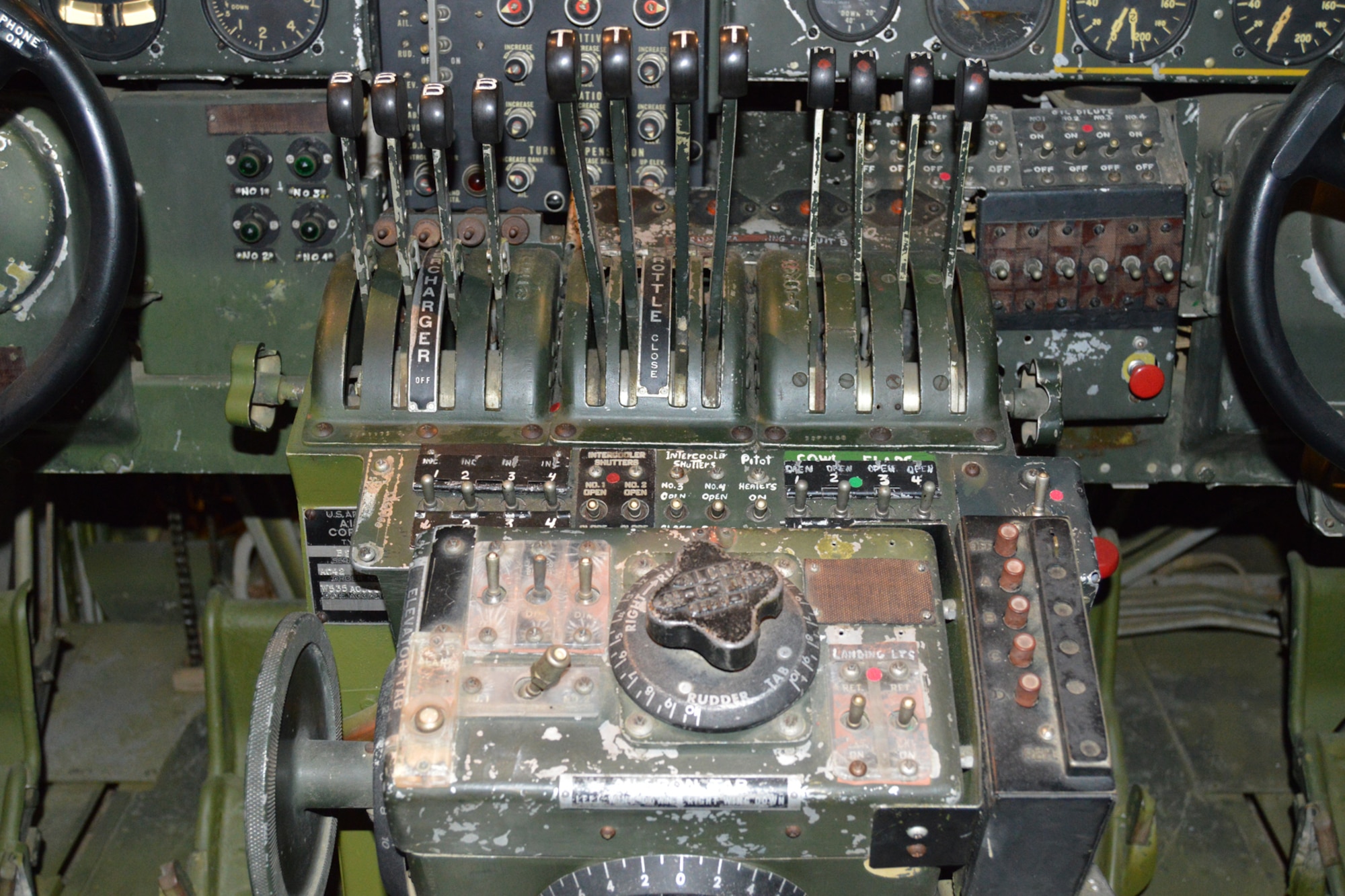 DAYTON, Ohio -- Consolidated B-24D "Strawberry Bitch" cockpit at the National Museum of the United States Air Force. (U.S. Air Force photo)
