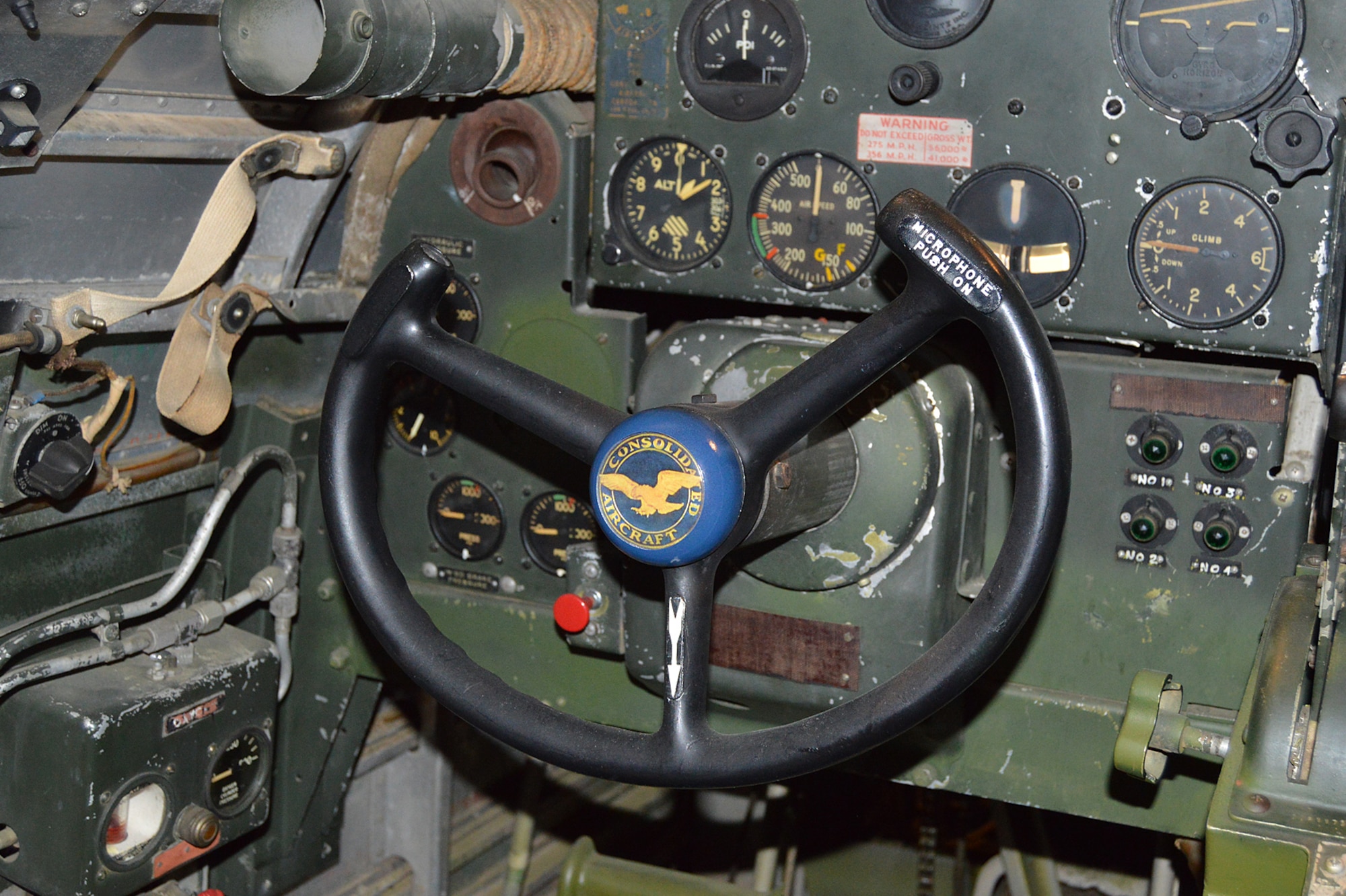 DAYTON, Ohio -- Consolidated B-24D "Strawberry Bitch" cockpit at the National Museum of the United States Air Force. (U.S. Air Force photo)
