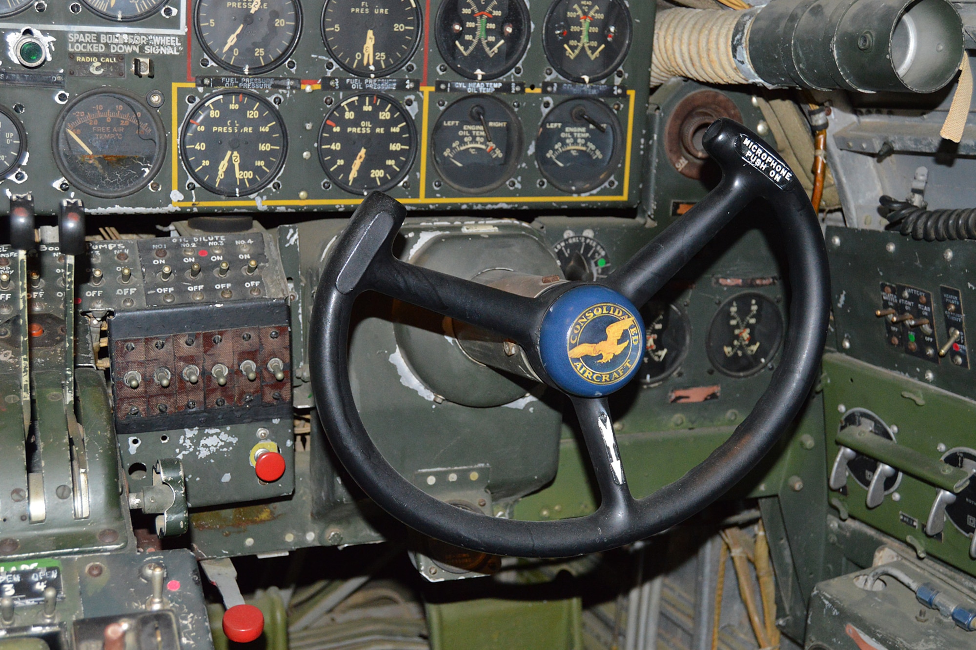 DAYTON, Ohio -- Consolidated B-24D "Strawberry Bitch" cockpit at the National Museum of the United States Air Force. (U.S. Air Force photo)
