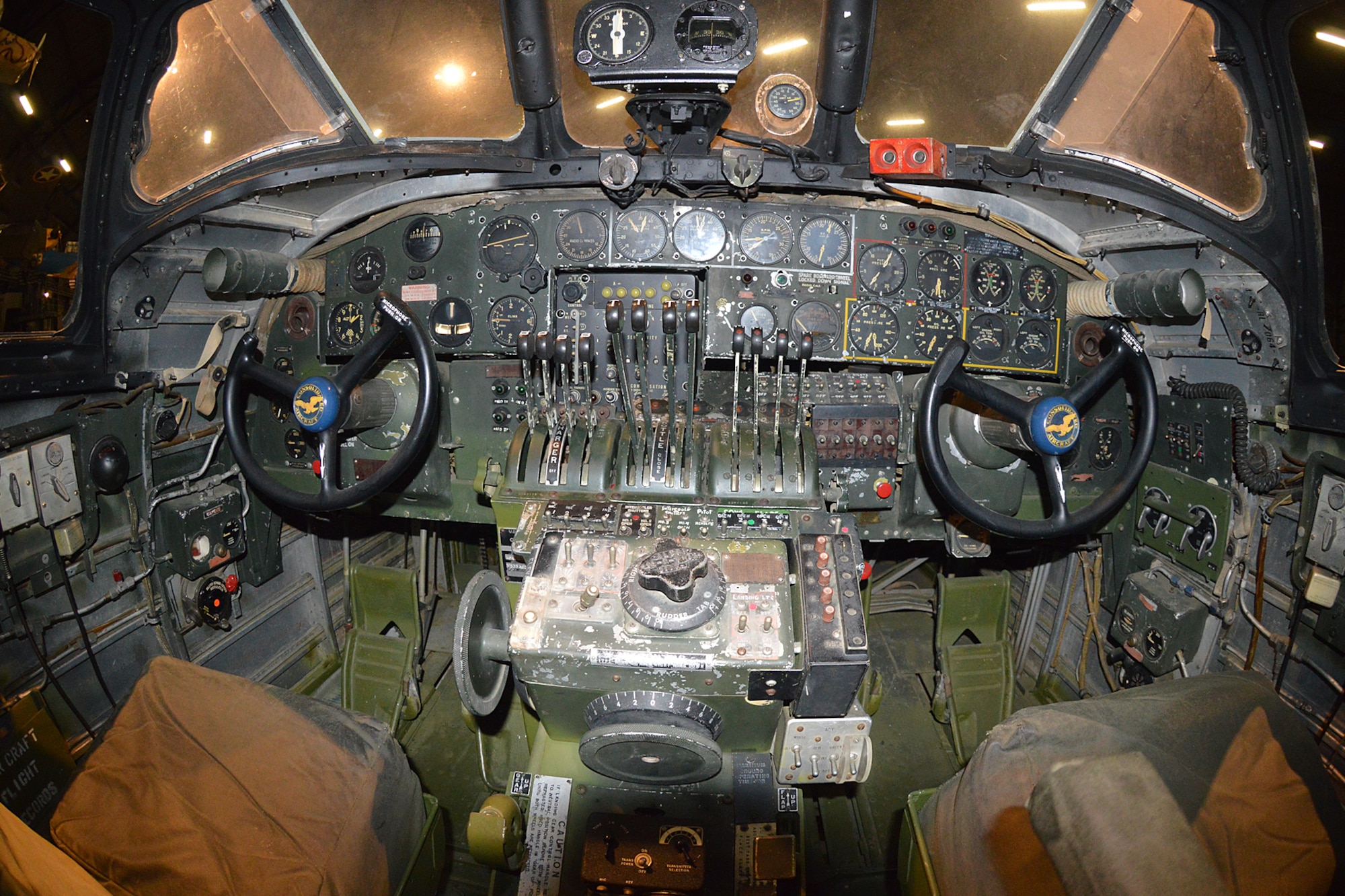 DAYTON, Ohio -- Consolidated B-24D "Strawberry Bitch" cockpit at the National Museum of the United States Air Force. (U.S. Air Force photo)
