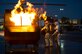 Airman 1st Class Austyn Helgeson, left, and Senior Airman Lawrence Harney, right, 11th Civil Engineer Squadron firefighters, extinguish a fire from a simulated burning aircraft during an exercise at Joint Base Andrews, Md., Oct. 8, 2014. The exercise was held to showcase the abilities of JBA firefighters during Fire Prevention Week. (U.S. Air Force photo/ Senior Airman Mariah Haddenham)