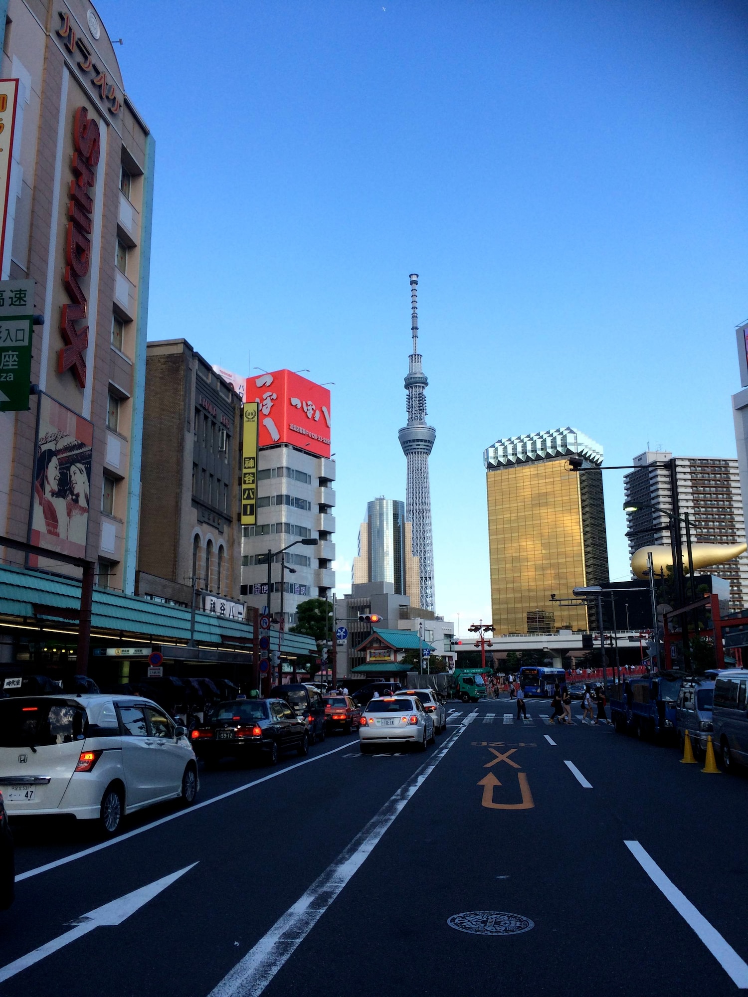 The Tokyo Skytree can be seen in the distance from the streets of Sumida, Tokyo, Japan, Sept. 12, 2014. The Skytree has two observation decks at 350 meters and 450 meters. (Courtesy photo)