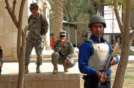 Soldiers with the 217th Military Police Company of the Alabama National Guard run a course that trains Iraqi police forces in security operations. On Feb. 11, 2010, the training focus was election security.