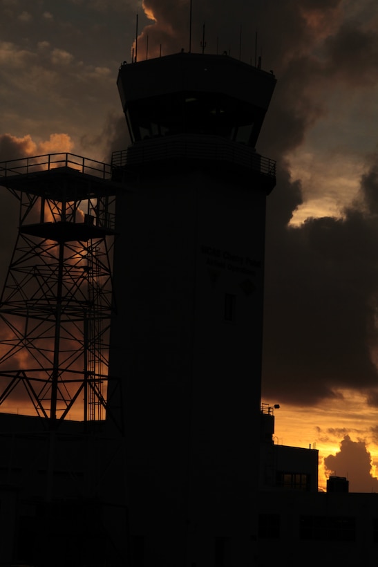 Control tower rises over Cherry Point