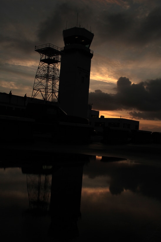 Control tower rises over Cherry Point