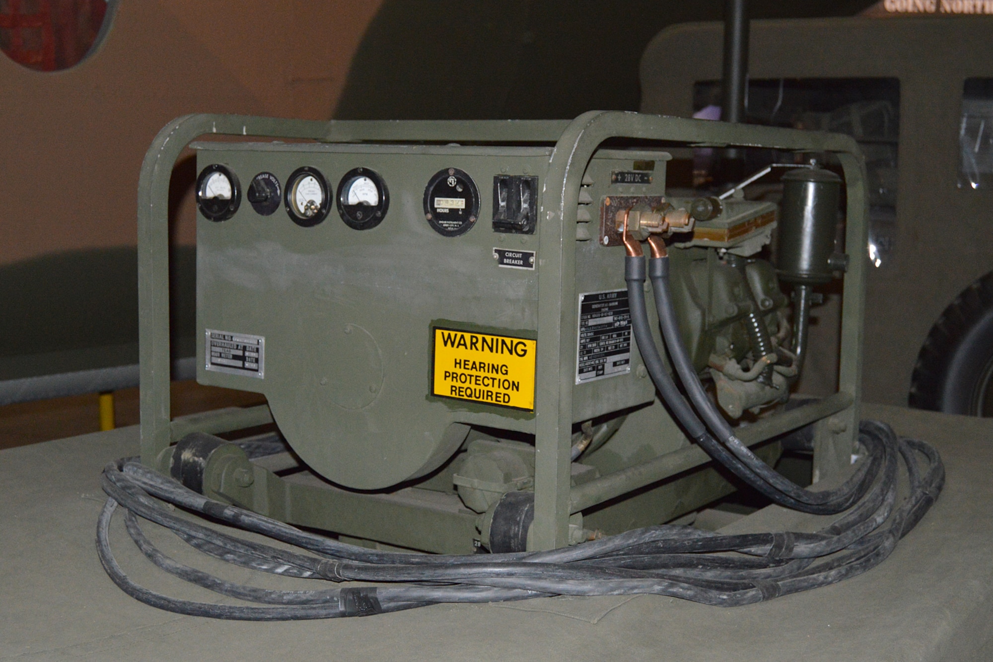 DAYTON, Ohio -- Generator for the AN/MRC-108 Communication System on display in the Southeast Asia War Gallery at the National Museum of the U.S. Air Force. (U.S. Air Force photo) 
