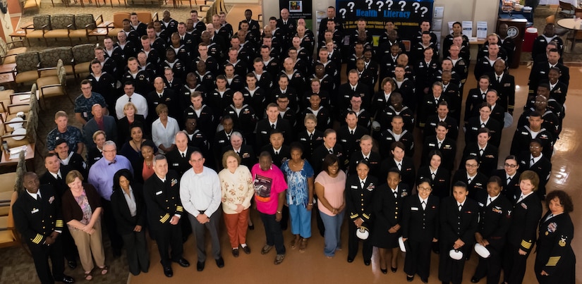 On Oct.13, 1775, the United States Navy was established by the Continental Congress. Two hundred, thirty-nine years later, staff members of Naval Health Clinic Charleston on Joint Base Charleston, pose for a celebratory photo in honor of the Navy's birthday. (U.S. Navy photo/Seaman Cody Meeks)
