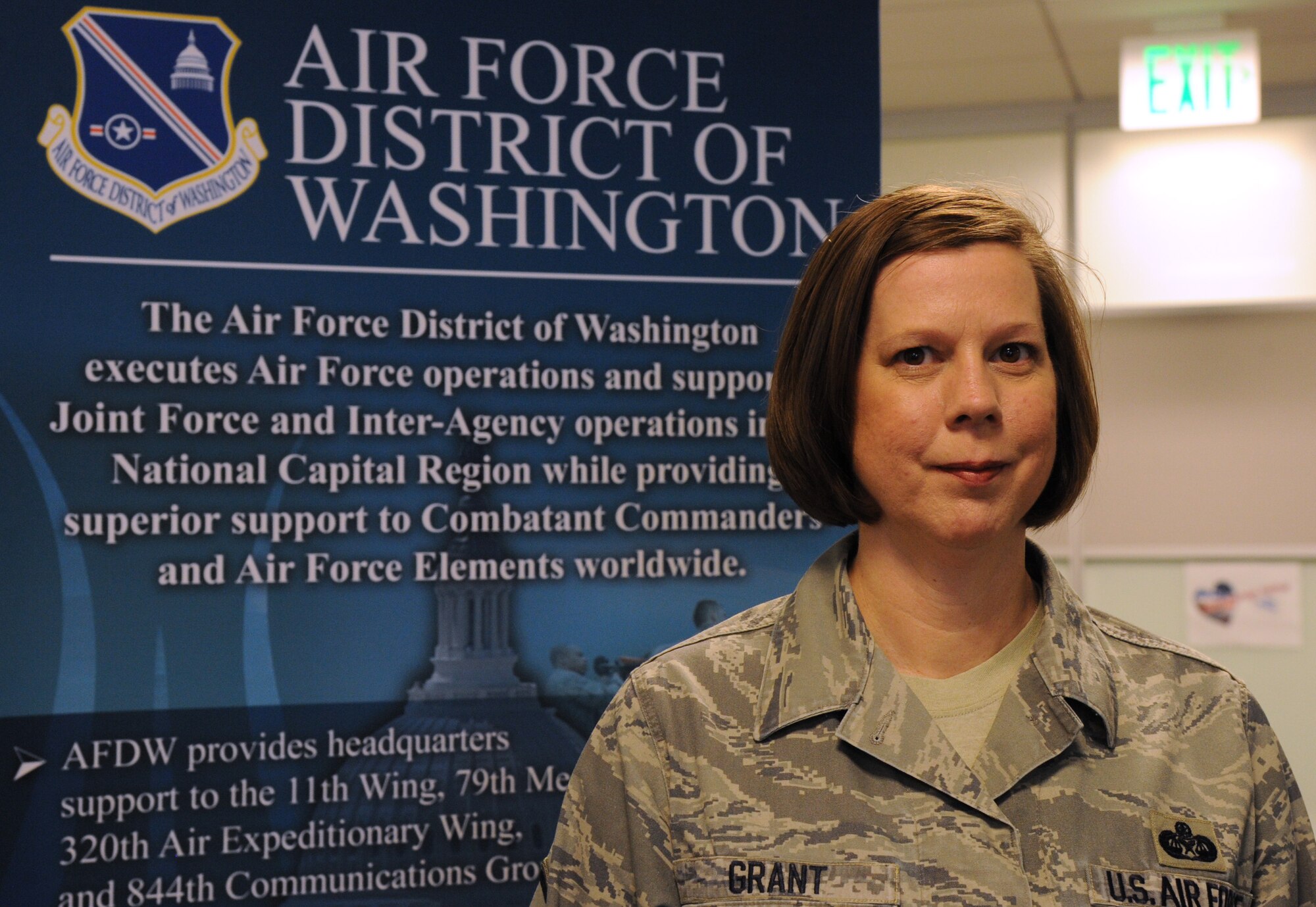 Master Sgt. Darby Grant, Air Force District of Washington Law Office manager, is an AFDW Capital Airman. Darby joined the Air Force in 1992 and has been part of AFDW since March. (U.S. Air Force photo/Master Sgt. Tammie Moore)