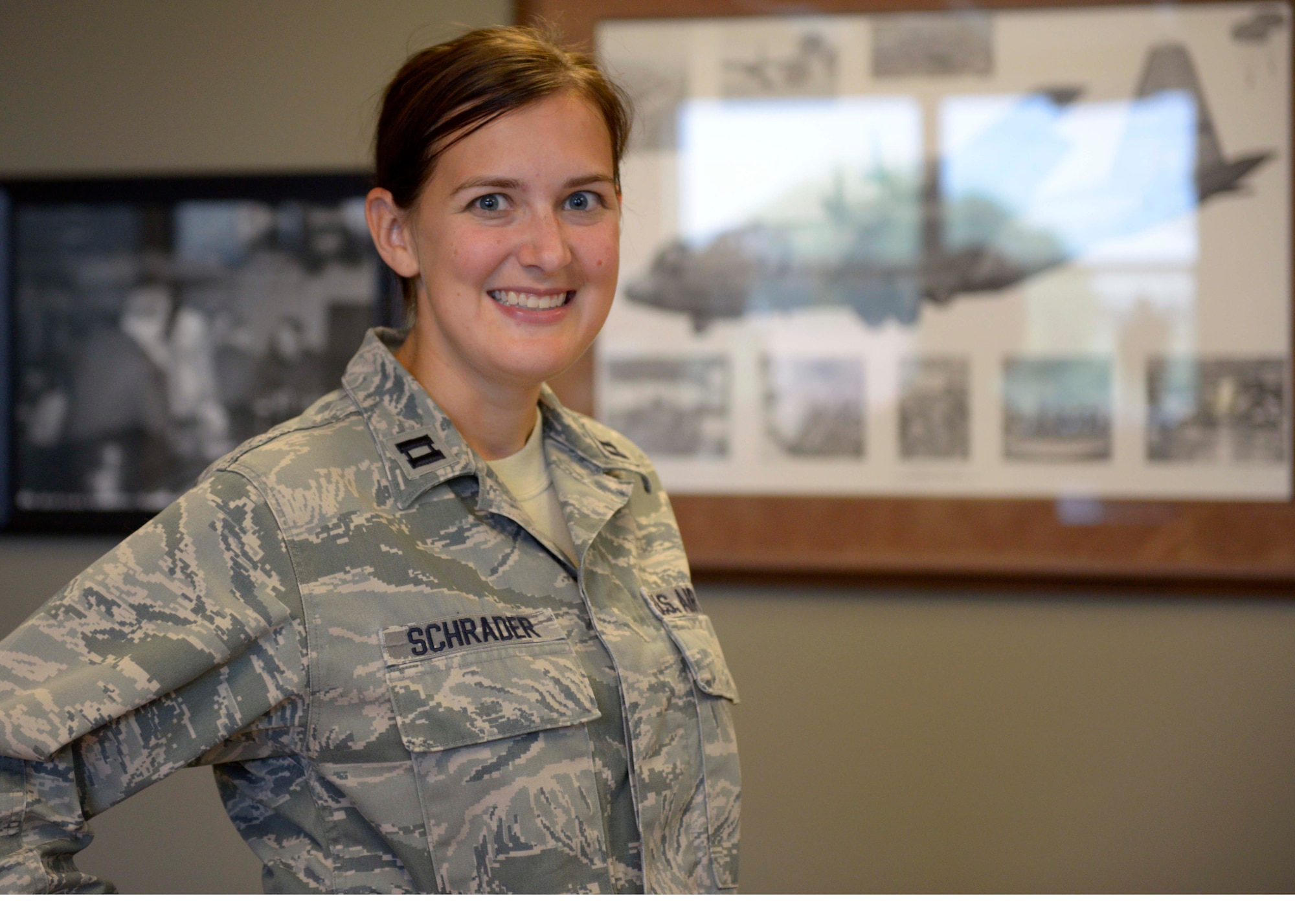 Capt. Christine Schrader at the 934th Airlift Wing (Air Force Photo/Paul Zadach)