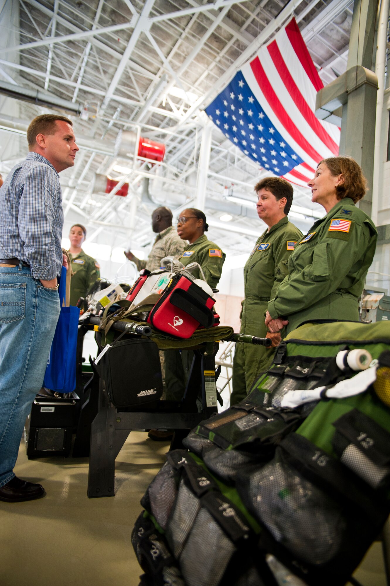Employers of reserve members of the 514th Air Mobility Wing spent the day learning what their employees do during their time away from their civilian jobs. Employers were treated to orientation flights aboard C-17 and KC-10 aircraft and a variety of displays showcasing the multiple missions and capabilities of the wing and its members (US Air Force photo/Christian DeLuca.