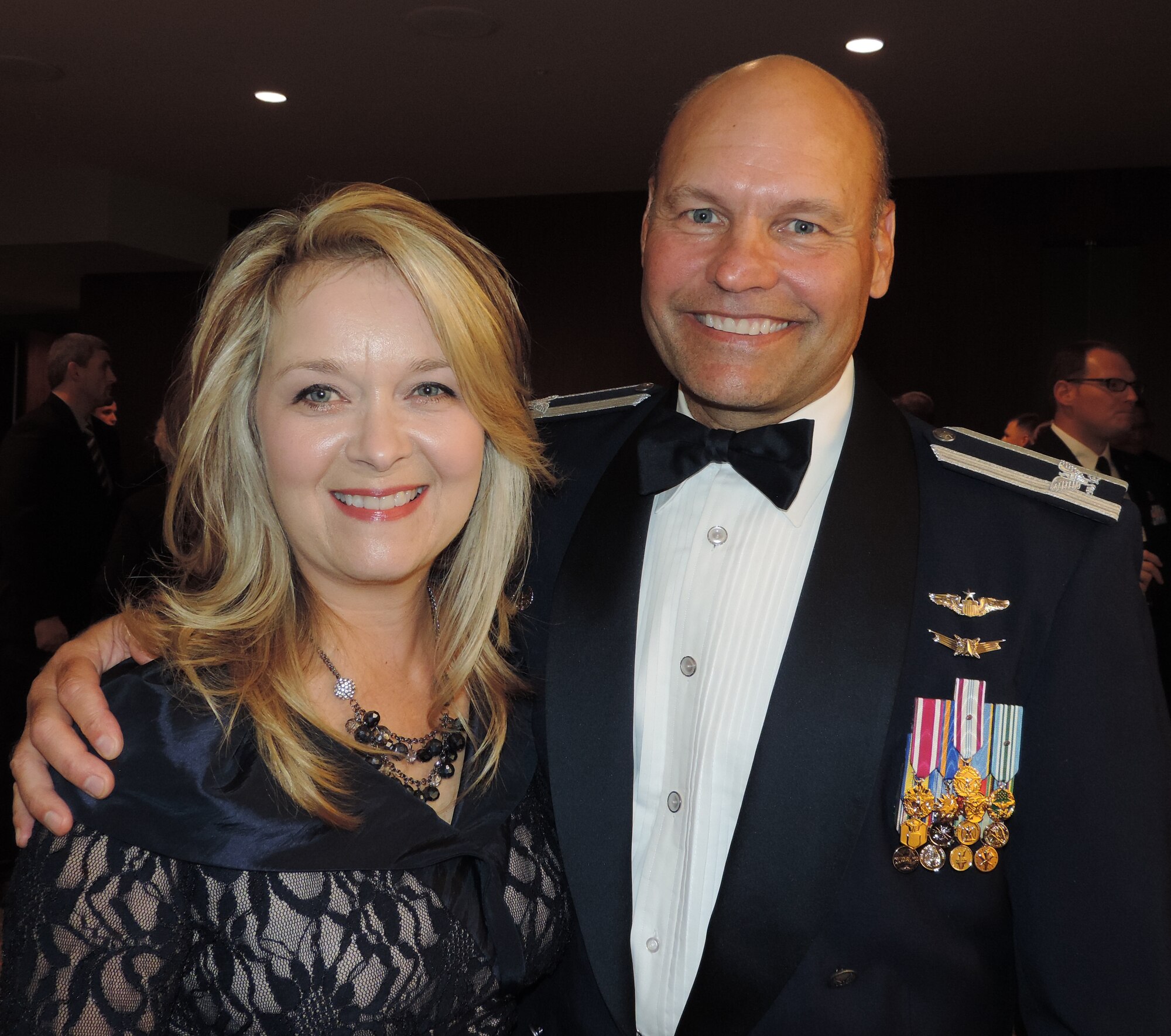 Commandant, Officer Training School Col. Scott M. Lockwood and his wife Kelly attend the Air National Guard’s Academy of Military Science’s Dining Out at Maxwell Air Force Base, Ala. Lockwood is the very first Air National Guardsman to command OTS. (Air National Guard photo by Col. Nahaku A. McFadden)