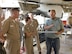 Rear Admiral CJ Jaynes, Navy Program executive officer for Special Missions Programs, center, visited the Oklahoma City Air Logistics Complex on Oct. 7, where she was briefed by Chad McLennan, first line supervisor, about the E-6 Service Life Extension Program. Mr. McLennan demonstrated how the sheet metal mechanics replace fasteners on the aircraft. OC-ALC’s 566th Aircraft Maintenance Squadron performs SLEP and Programmed Depot Maintenance for the Navy’s E-6 aircraft fleet. (Air Force photo courtesy of the Oklahoma City Air Logistics Complex)