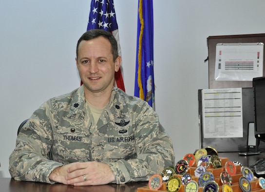 Lt. Col. John Thomas, 425th Air Base Squadron commander, took command of the 425th ABS May 30, 2014, Izmir, Turkey. (U.S. Air Force photo by Tanju Varlikli/Released)   