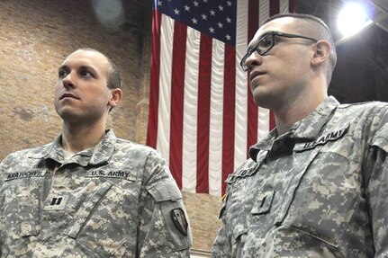 Capt. Charles Kratochvil and his younger brother 1st Lt. Christian Kratochvil will also deploy to Southwest Asia with the unit, as part of the Base Defense Operations Center platoon.
