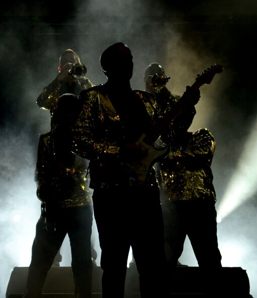 Air Force Tops in Blue performs live for Airmen and their families on Barksdale Air Force Base, La., Oct. 16, 2014. Tops in Blue is celebrating its 60th anniversary of performing for Airmen and their families.  (U.S. Air Force Photo/Airman 1st Class Mozer O. Da Cunha)