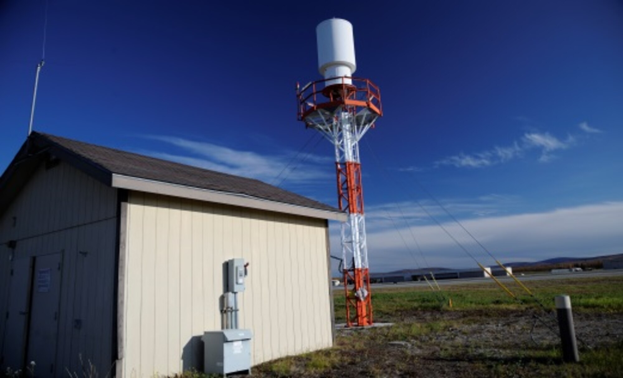 Senior leaders revamped the airfield systems program and aligned the critical skills for two Air Force Specialty Codes, Ground Radar and Airfield Systems, into the operations support function already operating and maintaining the funding and systems management of those skills. The 354th Communications Squadron will transfer authority of airfield systems like this Tactical Air Navigation System which enables an aircraft to locate the Eielson flight line, to the 354th Operations Support Squadron in October, Eielson Air Force Base, Alaska. (U.S. Air Force photo by Staff Sgt. Kirsten Wicker/Released)
