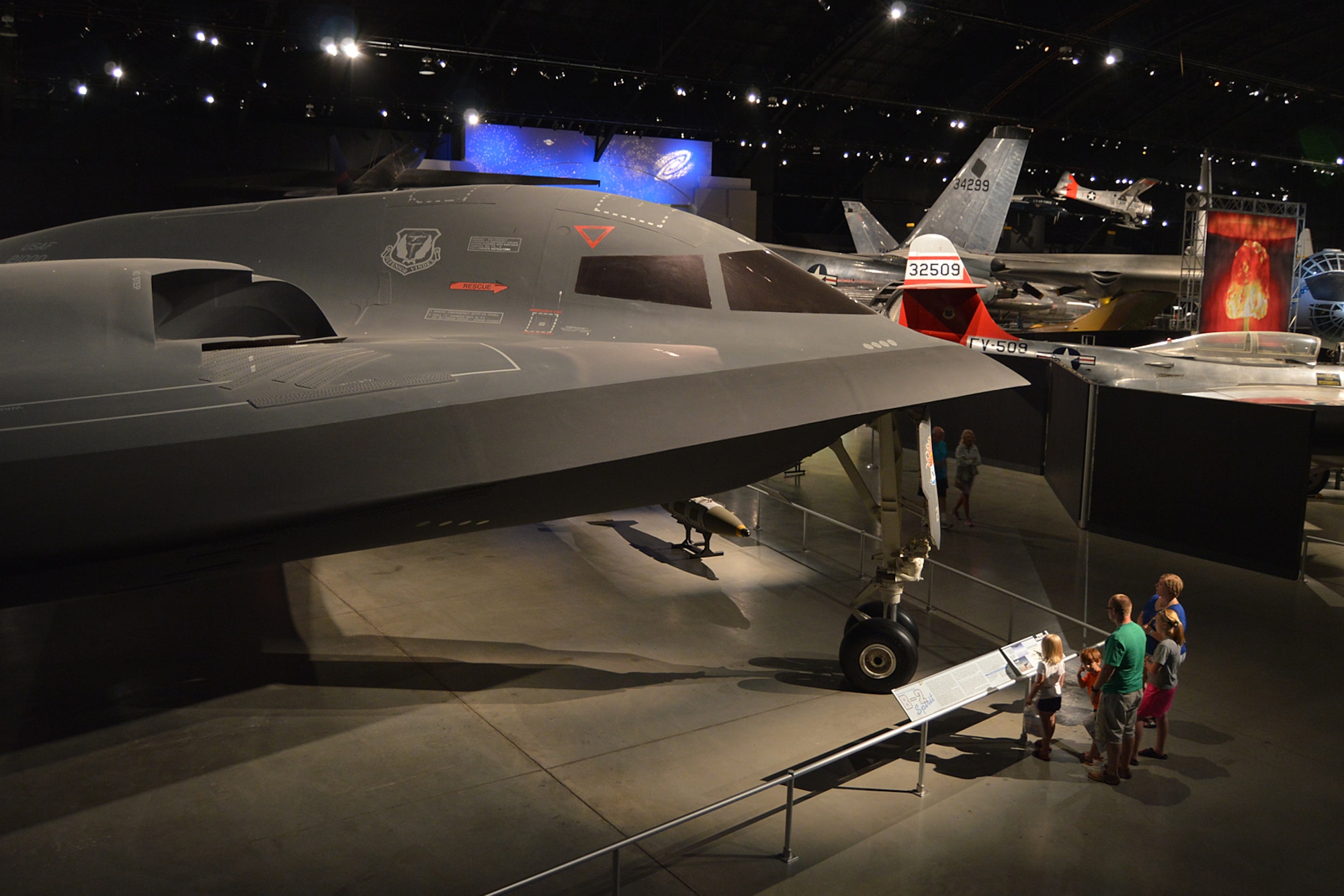 DAYTON, Ohio -- Northrop B-2 Spirit in the Cold War Gallery at the National Museum of the United States Air Force. (U.S. Air Force photo)

