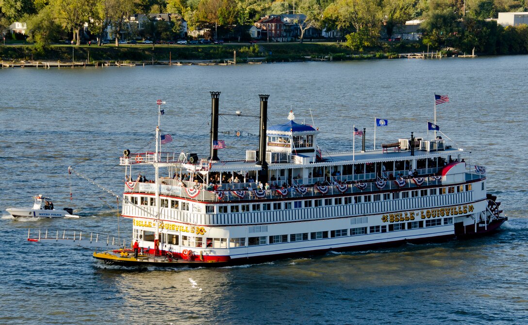 The Louisville community as well as a fleet of renowned riverboats from around the country gathered Oct. 14-19, 2014, to commemorate 100 years of the Belle of Louisville, the oldest operating Mississippi-style steamboat in the world. The Belle is also recognized as a National Historic Landmark. Louisville District Commander Col. Christopher Beck took part in the opening ceremony of the Centennial Festival of Riverboats.