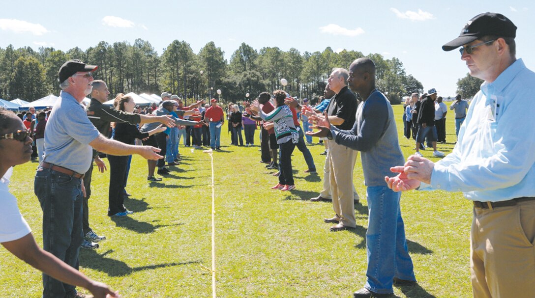 Marine Corps Logistics Command staff enjoy fun and fellowship at the 10th annual LOGCOM Employee Recognition Day, Oct. 16, at Boyett Park. This day was set aside to recognize and celebrate the dedicated support provided by the Marines and civilian-Marines of LOGCOM. 