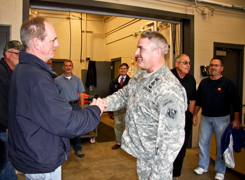 The U.S. Army Corps of Engineers’ Great Lakes and Ohio River Division Commander, Brig. Gen. Richard Kaiser visited the Pittsburgh District Oct. 15 - 16 for an orientation tour.