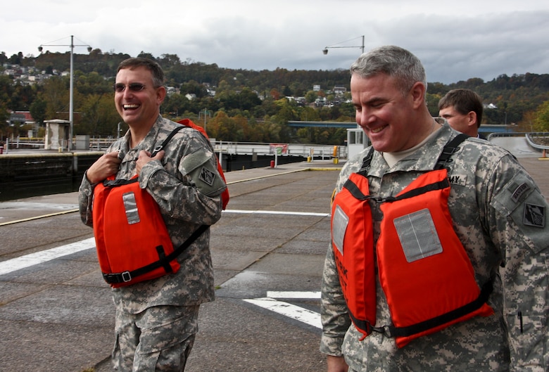 The U.S. Army Corps of Engineers’ Great Lakes and Ohio River Division Commander, Brig. Gen. Richard Kaiser visited the Pittsburgh District Oct. 15 - 16 for an orientation tour.