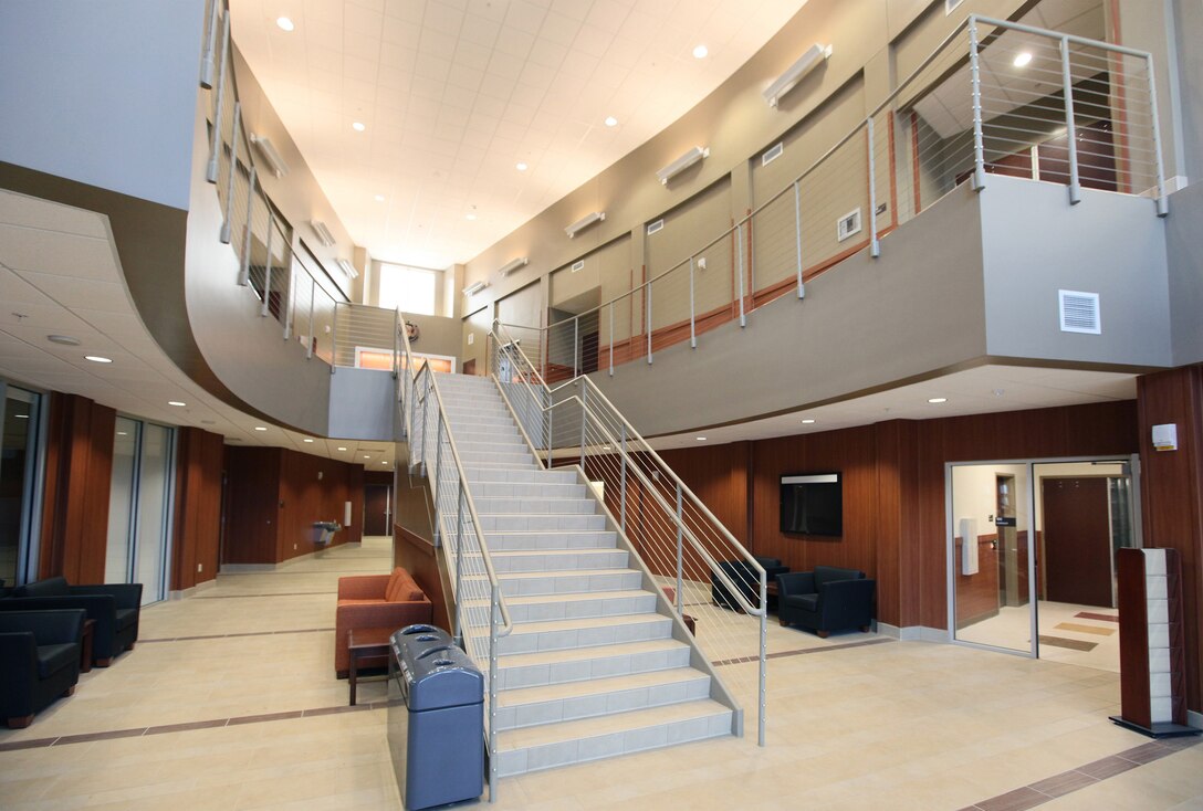 The Denton Army Reserve Center features sustainable design and architectural elements. 