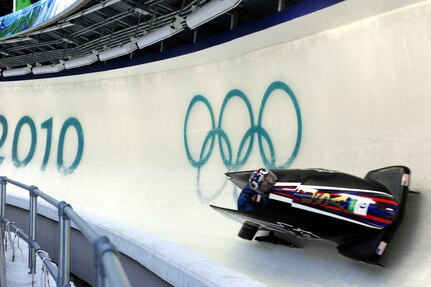 Bobsled pilot Steven Holcomb posts the sixth-fastest time of 51.89 seconds with Curt Tomasevicz aboard USA I in the first heat of the Olympic two-man bobsled competition Saturday at Whistler Sliding Center in British Columbia.