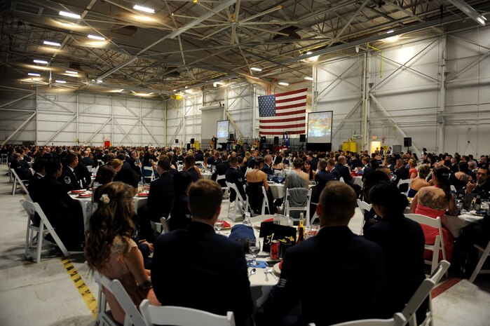 More than 500 Members of guests attend Beale’s Air Force Ball held on Beale Air Force Base, Calif., Oct. 18, 2014. The event’s theme was “Heritage and Heroes.” (U.S. Air Force photo by Staff Sgt. Robert M. Trujillo/Released)