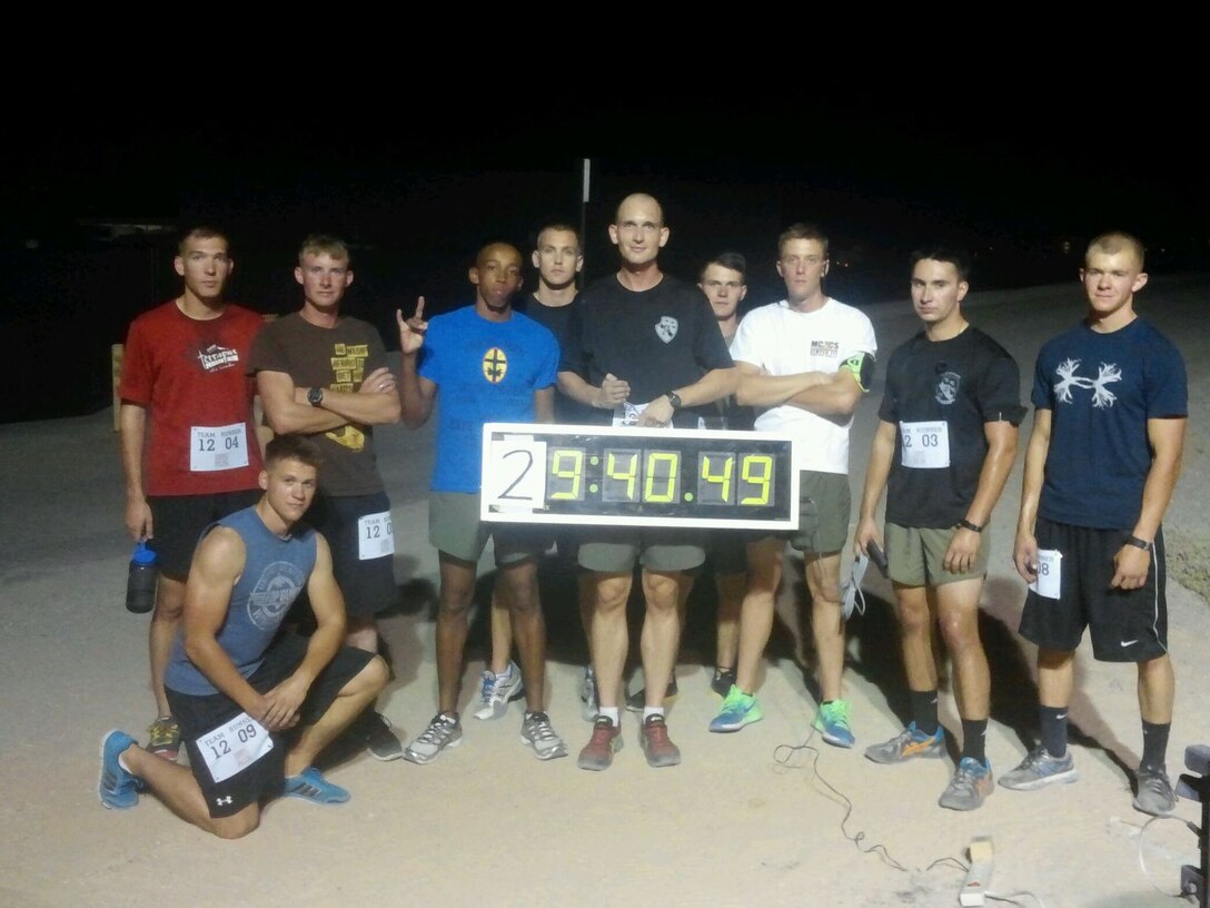 3d LAR participated in the Base Commander's USMC Birthday Endurance Relay Run. Ten Wolf Pack Marines ran a combined distance of 239 miles and won the event by over 4 hours and 30 miles."