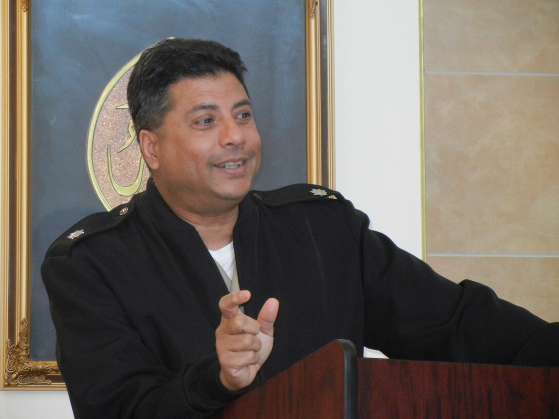 Chaplain Abuhena M. Saifulislam, a Navy commander, conducts Muslim prayer services at the Chapel Annex on Friday. “Cmdr. Saif,” as he is affectionately called, is the only Muslim chaplain serving the Marine Corps and one of the few in the entire U.S. military.
