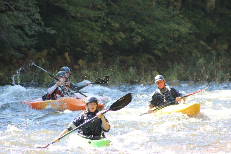 Rafters enjoy the rapids along the West River in Vermont. Ball Mountain Dam and Townshend Dam both made water releases at the end of September.